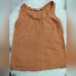 European brand blouse, shirt, caramel color, tawny brown